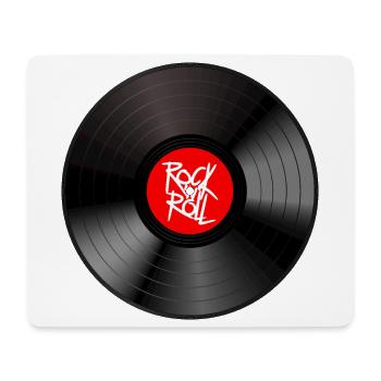 Vinyle Rock 'n' Roll : un t-shirt de déclaration - Tapis de souris (format paysage) - blanc - Devant