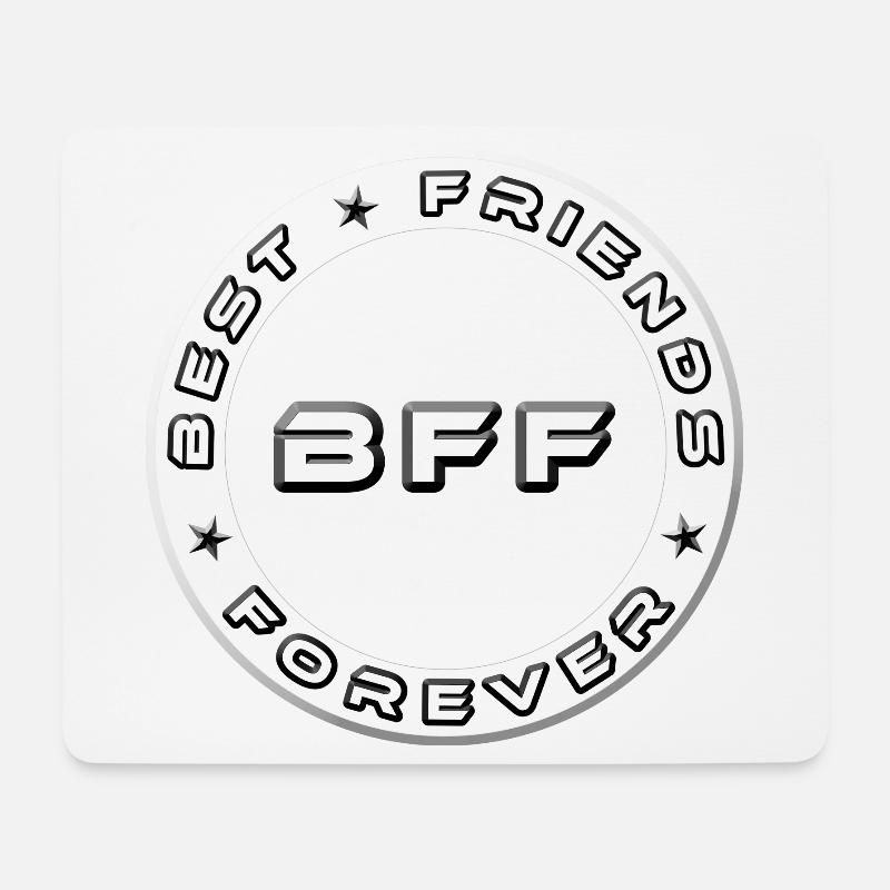 Beste Freunde bester Freund beste Freundin - Mousepad (Querformat) - Weiß