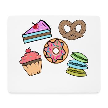 Sweets Snack Cupcake Donut Cake Baking - Mouse Pad (horizontal) - white - Front