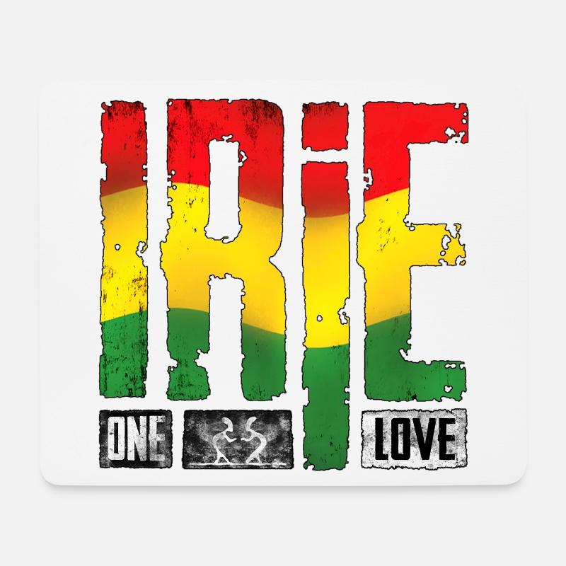 Vibrantes Reggae-Design mit Regenbogenfarben - Mousepad (Querformat) - Weiß