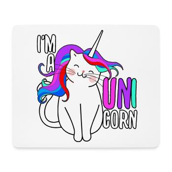 Einhorn Katze Geschenk - Mousepad (Querformat) - Weiß - Vorne