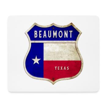 Beaumont Texas Wappen Flaggen Design - Mousepad (Querformat) - Weiß - Vorne