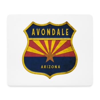 Motif d'écusson des drapeaux Avondale Arizona - Tapis de souris (format paysage) - blanc - Devant