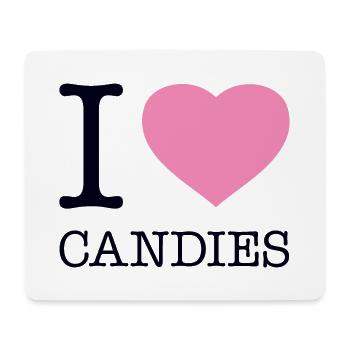 I LOVE CANDIES - Mouse Pad (horizontal) - white - Front