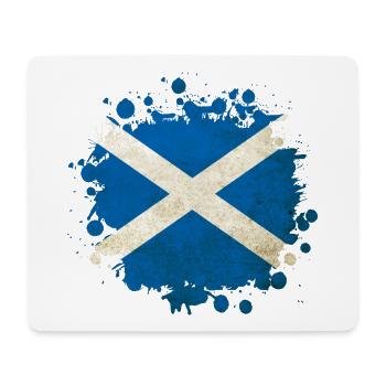 Schottland Klecks Flaggen Design - Mousepad (Querformat) - Weiß - Vorne