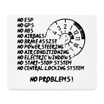"No Problems" - Mousepad (Querformat) - Weiß - Vorne