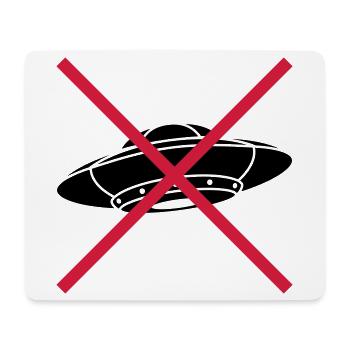 Keine UFOs Verboten Schild - Mousepad (Querformat) - Weiß - Vorne