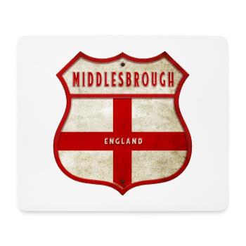 Middlesbrough England Wappen - Mousepad (Querformat) - Weiß - Vorne
