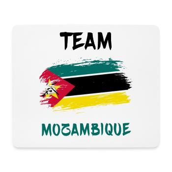 Team Mosambik Flaggen Design - Mousepad (Querformat) - Weiß - Vorne