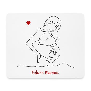 Future maman - Tapis de souris (format paysage) - blanc - Devant