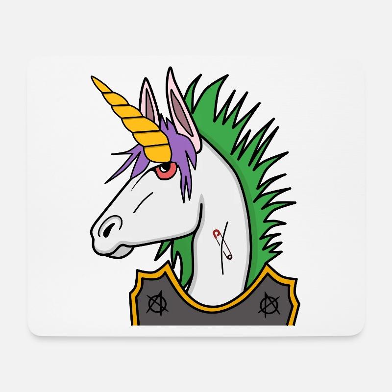 Licorne Punk - Tapis de souris (format paysage) - blanc