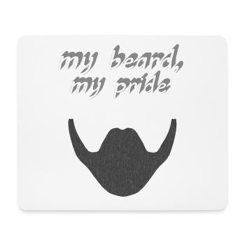 coole sprüche mann, my beard..., bartsprüche - Mousepad (Querformat) - Weiß - Vorne