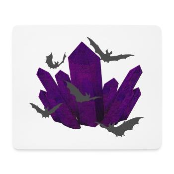 Gothic-kristall, Fledermäuse, verschenken - Mousepad (Querformat) - Weiß - Vorne
