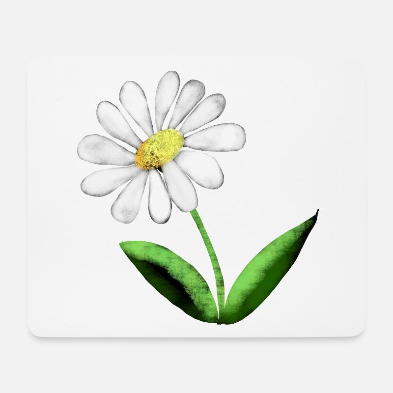 Stolze Marguerite - Mousepad (Querformat) - Weiß
