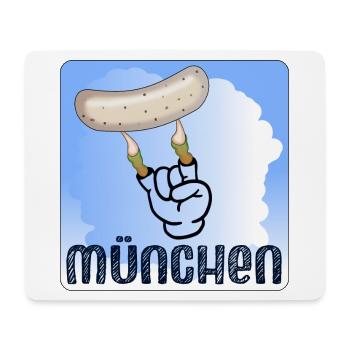 MUNICH BOUILLIE SAUCISSE - WHITE SAUSAGE ZOMBIE - Tapis de souris (format paysage) - blanc - Devant