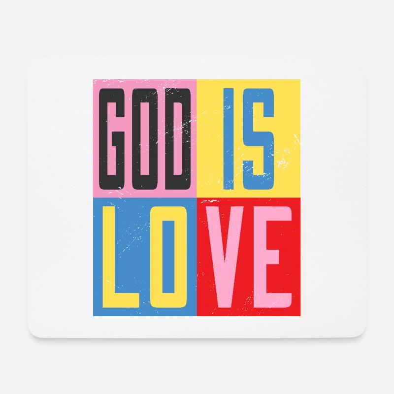 Gott ist Liebe - Mousepad (Querformat) - Weiß