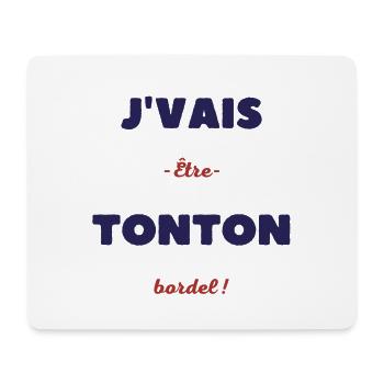 Je vais être tonton bordel - Tapis de souris (format paysage) - blanc - Devant
