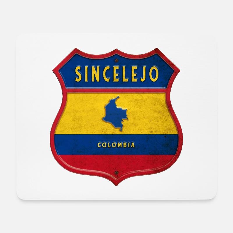 Sincelejo Kolumbien Wappen Design - Mousepad (Querformat) - Weiß