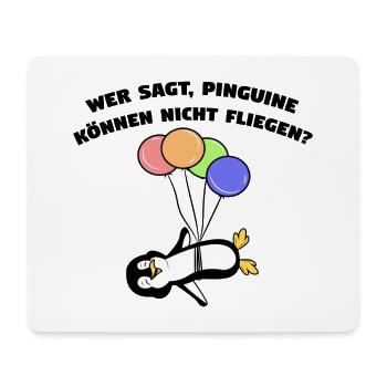 Cool Pinguin Luftballon Statement Vogel Tier - Mousepad (Querformat) - Weiß - Vorne