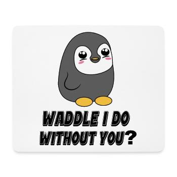 Kalt Vogel Statement Tier Pinguin Südpol - Mousepad (Querformat) - Weiß - Vorne
