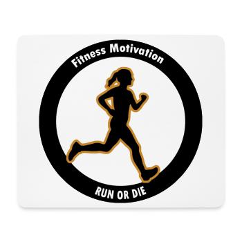 Course Silhouette de la course ou La Motivation - Tapis de souris (format paysage) - blanc - Devant