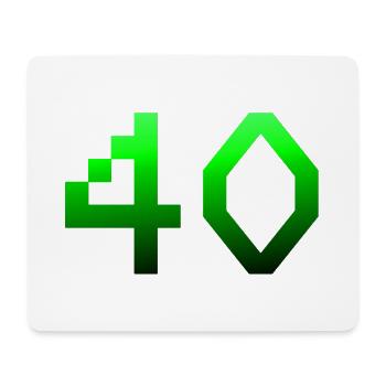 geburtstagsgeschenk, 40 Pixelgrafik - Mousepad (Querformat) - Weiß - Vorne