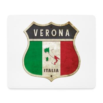 Verona Italien Wappen Flaggen Design - Mousepad (Querformat) - Weiß - Vorne