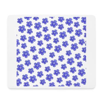 schöne frühlingsmode, natürliches Blumenmuster kle - Mousepad (Querformat) - Weiß - Vorne