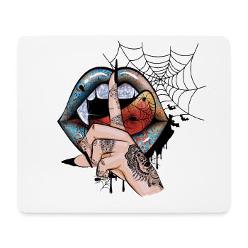 Vampire Halloween - Tapis de souris (format paysage) - blanc - Devant