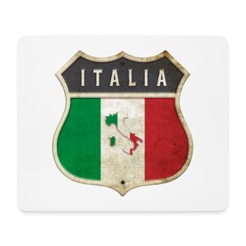 Italie Armoiries Drapeaux Design - Tapis de souris (format paysage) - blanc - Devant