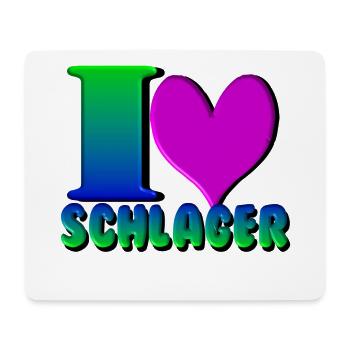 Schlager Party , Schlager Musik , Love Schlager - Mousepad (Querformat) - Weiß - Vorne