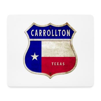 Carrollton Texas Wappen Flaggen Design - Mousepad (Querformat) - Weiß - Vorne