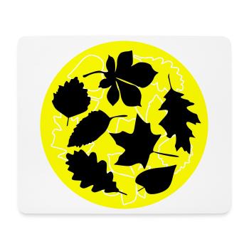 Autumn Circle Leaves - Mouse Pad (horizontal) - white - Front