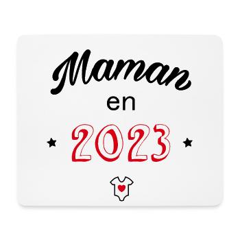Maman en 2023 - Tapis de souris (format paysage) - blanc - Devant