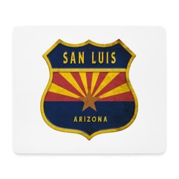 San Luis Arizona Flaggen Wappen Design - Mousepad (Querformat) - Weiß - Vorne