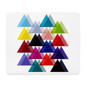 Doppelte Dreiecke - Mousepad (Querformat) - Weiß - Vorne