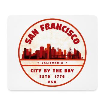 Vintage Badge: San Francisco Skyline - Mousepad (Querformat) - Weiß - Vorne