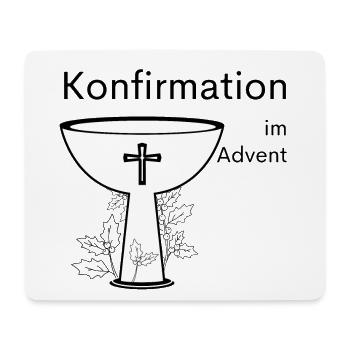 Konfirmation im Advent Abendmahl Stechpalme Symbol - Mousepad (Querformat) - Weiß - Vorne