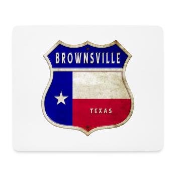 Brownsville Texas Wappen Flaggen Design - Mousepad (Querformat) - Weiß - Vorne