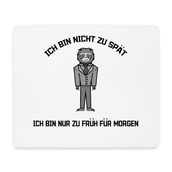 Langschläfer Faultier Säugetier Statement Faul - Mousepad (Querformat) - Weiß - Vorne