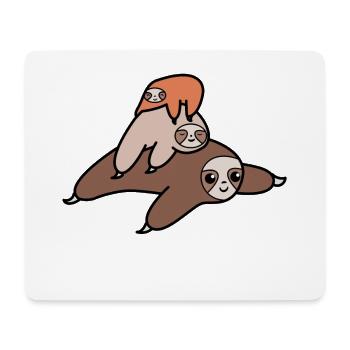 mammal lazy animal sloth sleep tired - Mouse Pad (horizontal) - white - Front