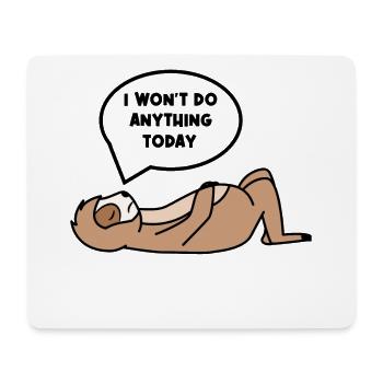 Relax Sloth Lazy Chill Statement Sleep - Tapis de souris (format paysage) - blanc - Devant