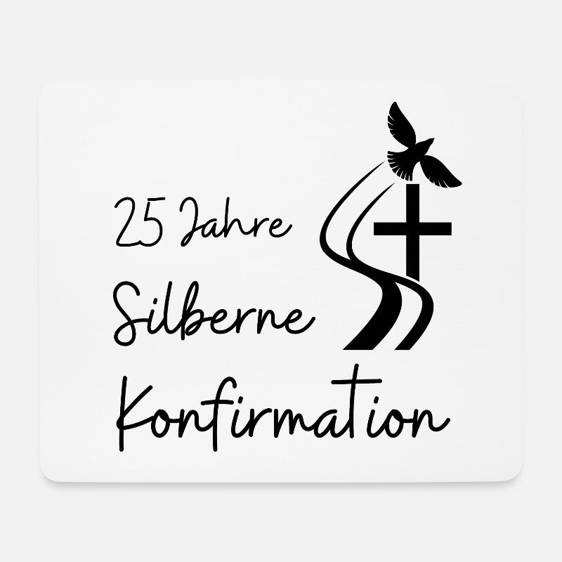 Silberne Konfirmation 25 Jahre Jubelkonfirmation - Mousepad (Querformat) - Weiß