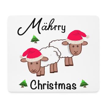 Merry Christmas, MÄHrry Christmas sheep - Mouse Pad (horizontal) - white - Front
