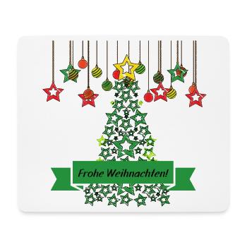 Weihnachtsbaum mit Weihnachtssternen Weihnachten - Mousepad (Querformat) - Weiß - Vorne