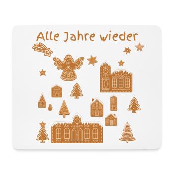 Christkind schwebt über der Stadt alle Jahre - Mousepad (Querformat) - Weiß - Vorne
