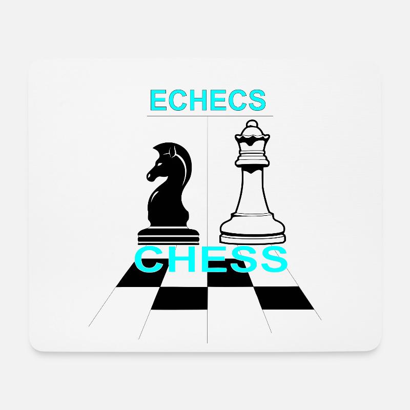 Schach - Mousepad (Querformat) - Weiß