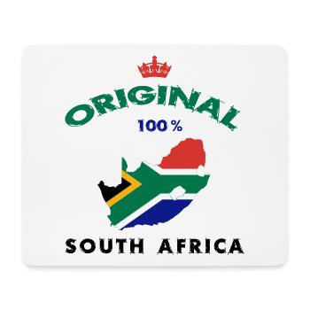 Design original 100 % drapeau de l'Afrique du Sud - Tapis de souris (format paysage) - blanc - Devant