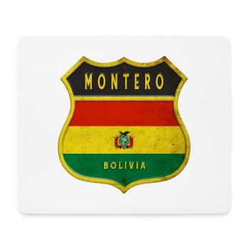 Montero Bolivia coat of arms design - Mouse Pad (horizontal) - white - Front