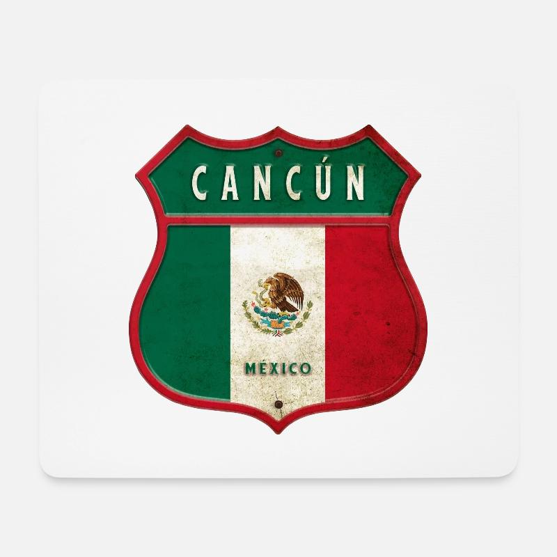 Cancún Mexiko Wappen Design - Mousepad (Querformat) - Weiß